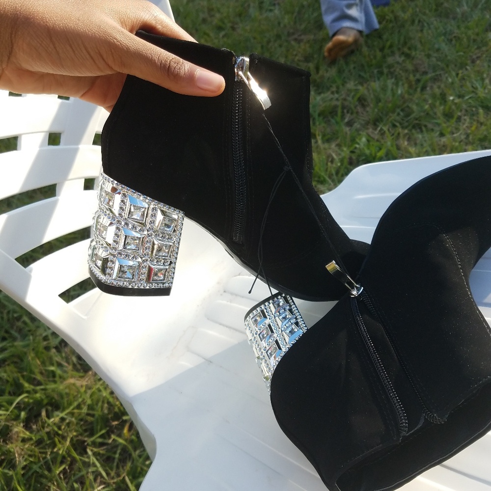 Shimmery Heel Booties